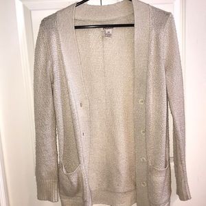 Cream cardigan (runs large)